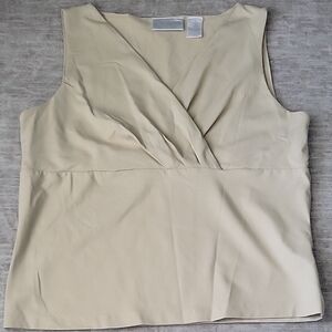 Worthington Beige Sleeveless Blouse